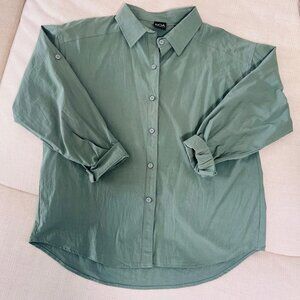 NOA Button Down Shirt – Sage Green – 100% Cotton – one Size